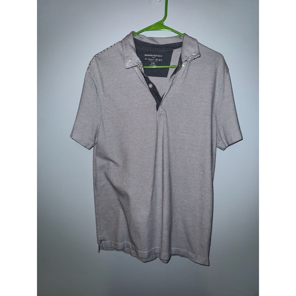 Banana Republic Striped Polo Shirt Size L/G